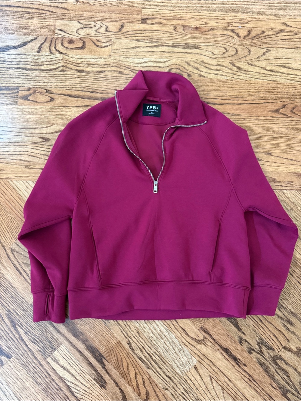 Abercrombie & Fitch Berry Half-Zip Turtleneck Pullover